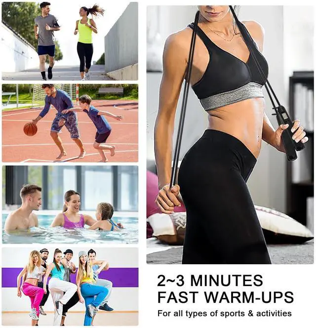 Alt view image 4 of 7 - Jump Rope with Counter, 2 in 1 Weighted Cordless & CordedSmart LCD Display Tracks Calories, Time & JumpsAdjustable Length with Steel Ball Bearings for Home Gym, Fat Burning, Boxing, HIITFor MenWomen