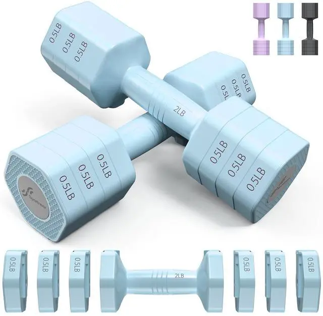 Main image of Adjustable Dumbbells Hand Weights Set: Sportneer 4 In 1 Weight Each 2lb 3lb 4lb 5lb Free Weights Dumbbells Set for Women Fast Adjust Dumbbell Set for Men Home Gym Workout Strength Training Exercise