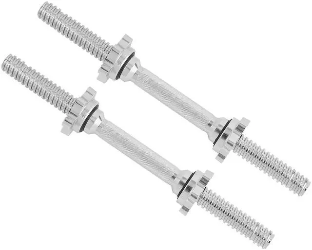 Main image of Metal Threaded Dumbbell Handles Chrome Grip - 16 x 1 inch
