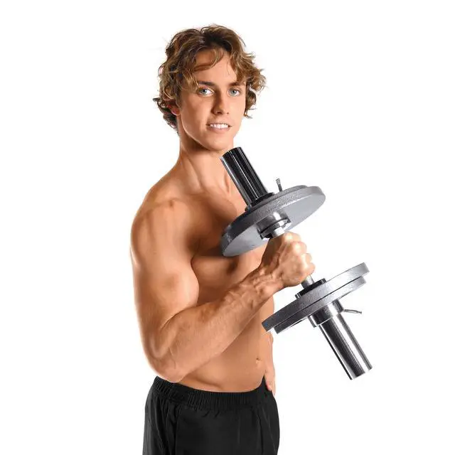 Alt view image 4 of 4 - Olympic Solid 2-Inch, Dumbbell Handle 20in (OBIS-20), Alloy Steel, Chrome