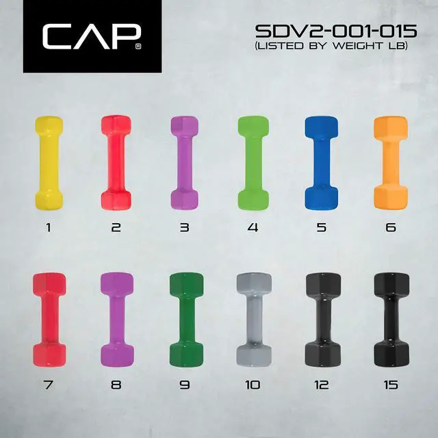 Alt view image 5 of 6 - Vinyl Coated Dumbbell, 12 lb Single