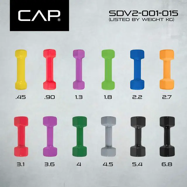 Alt view image 6 of 6 - Vinyl Coated Dumbbell, 12 lb Single