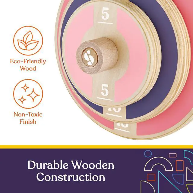 Alt view image 5 of 7 - Kids Wooden Workout Play Weights Set - Adjustable Dumbbells and Barbell Set for Home Gym Equipment, Exercise Workout Set for Fitness Activities (Dumbbells)