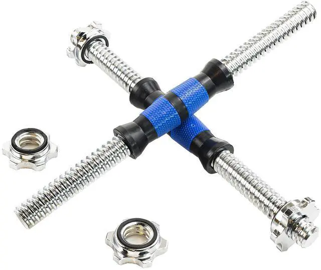 Main image of Threaded Dumbbell Durable Rubber Handles/Adjustable Dumbbell Bar Handles 32cm/12.6 Inch - Fit 1 inch Standard Weight Plate - Weightlifting Accessories - Sold in Pair