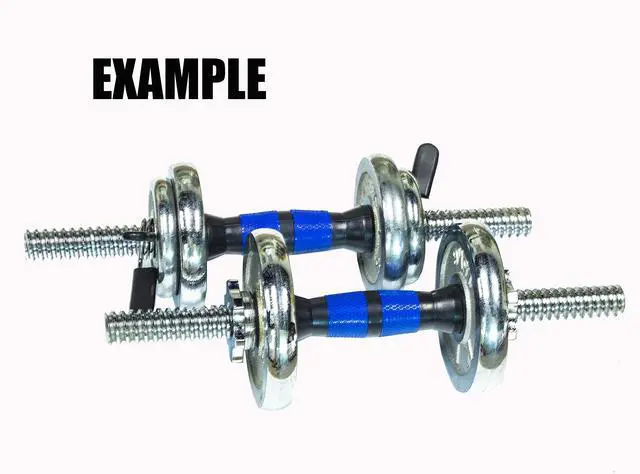 Alt view image 5 of 5 - Threaded Dumbbell Durable Rubber Handles/Adjustable Dumbbell Bar Handles 32cm/12.6 Inch - Fit 1 inch Standard Weight Plate - Weightlifting Accessories - Sold in Pair