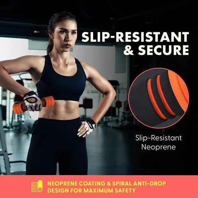 Alt view image 3 of 7 - 4.41 lbs Compact Weight Dumbbells - Versatile Dumbbells for Women, Weight Bars can be Added or Removed, Non-Slip Neoprene Ideal for Common Movement and Multi Functional Exercise