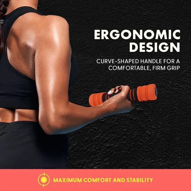 Alt view image 4 of 7 - 4.41 lbs Compact Weight Dumbbells - Versatile Dumbbells for Women, Weight Bars can be Added or Removed, Non-Slip Neoprene Ideal for Common Movement and Multi Functional Exercise