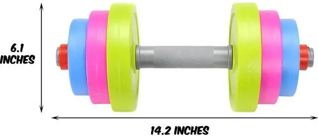 Alt view image 4 of 4 - Fun and Colorful Dumbbell for Kids - Adjustable Weights - Fill Weights with Water or Sand - Beach Toys