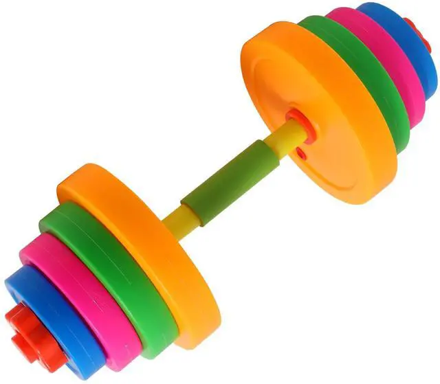 Main image of Toddlers Weight Set Adjustable Kids Dumbbell Set Rainbow Colors Plastic Filling Water Exercise Hand Weights for Kindergarten Girls Boys Workout Toy