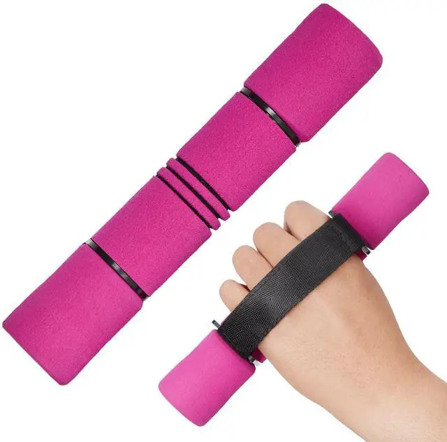 Main image of 2lbs Adjustable Dumbbell Hand Weights Set Of 2 for Women's Walking or Travel Exercise with Adjustable Straps, Foam Cover, and Color Coded Weight, Anti Slip