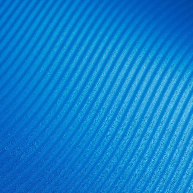 Alt view image 6 of 6 - 1/2 Inch Extra Thick Exercise Yoga Mat with Carrying Strap for Home Workouts and Fitness, Non-Slip, Cushioned Support, 74" x 24" x 0.5", Blue