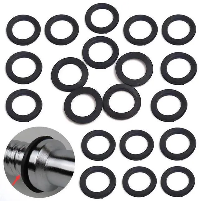 Alt view image 2 of 7 - 20 Pack Dumbbell Collars Rubber Washer Replacement 25mm x 35mm x 3mm 1" Flat O-Rings Non Spinning Stoppers for Barbell 25mm Spin-Lock Screw Nut Dumbbell Handles Adjustable Dumbbells Bar