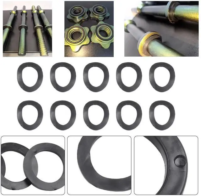 Alt view image 4 of 7 - 20 Pack Dumbbell Collars Rubber Washer Replacement 25mm x 35mm x 3mm 1" Flat O-Rings Non Spinning Stoppers for Barbell 25mm Spin-Lock Screw Nut Dumbbell Handles Adjustable Dumbbells Bar