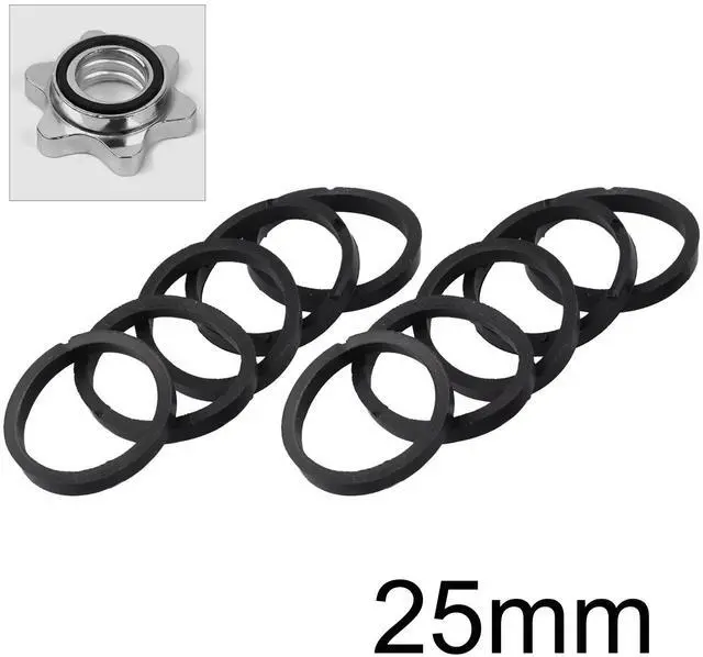 Alt view image 6 of 7 - 20 Pack Dumbbell Collars Rubber Washer Replacement 25mm x 35mm x 3mm 1" Flat O-Rings Non Spinning Stoppers for Barbell 25mm Spin-Lock Screw Nut Dumbbell Handles Adjustable Dumbbells Bar