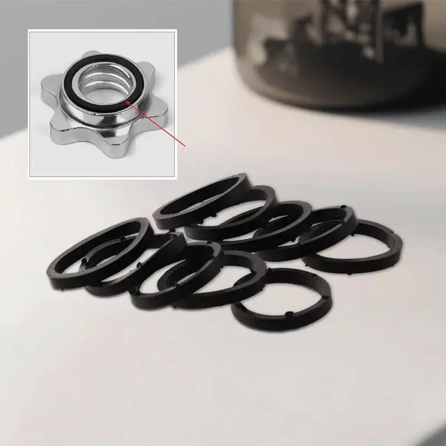Alt view image 7 of 7 - 20 Pack Dumbbell Collars Rubber Washer Replacement 25mm x 35mm x 3mm 1" Flat O-Rings Non Spinning Stoppers for Barbell 25mm Spin-Lock Screw Nut Dumbbell Handles Adjustable Dumbbells Bar