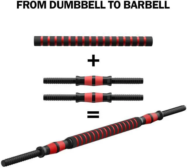 Alt view image 7 of 7 - Dumbbell Handle Set, Dumbbell Bars 13.8in (35 cm), Suitable for 1 inch Wide Weight Plates, Home Gym Strength Training Accessories,Dumbbells Set Suitable for 20/30 Pounds