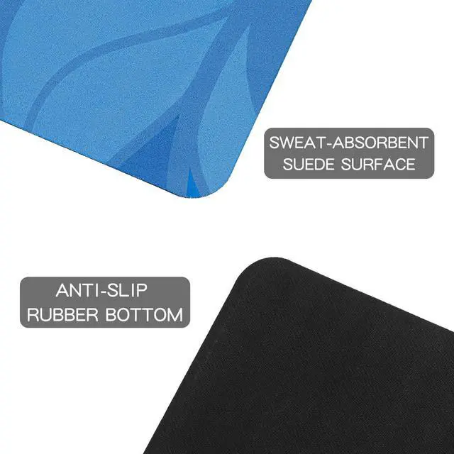Alt view image 4 of 6 - Foldable Yoga Mat, Non-slip Suede Fitness Mat With Carry Bag for Hot Yoga, Exercise, Pilates, 1.5mm Thick Lightweight Exercise Yoga Mat for Women, Blue