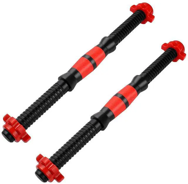 Main image of 16.5inch Threaded Dumbbell Handles,2pcs Adjustable Dumbbell Bar Handles with 4pcs 1inch Spin- Collars for Sport Workout (40cm)
