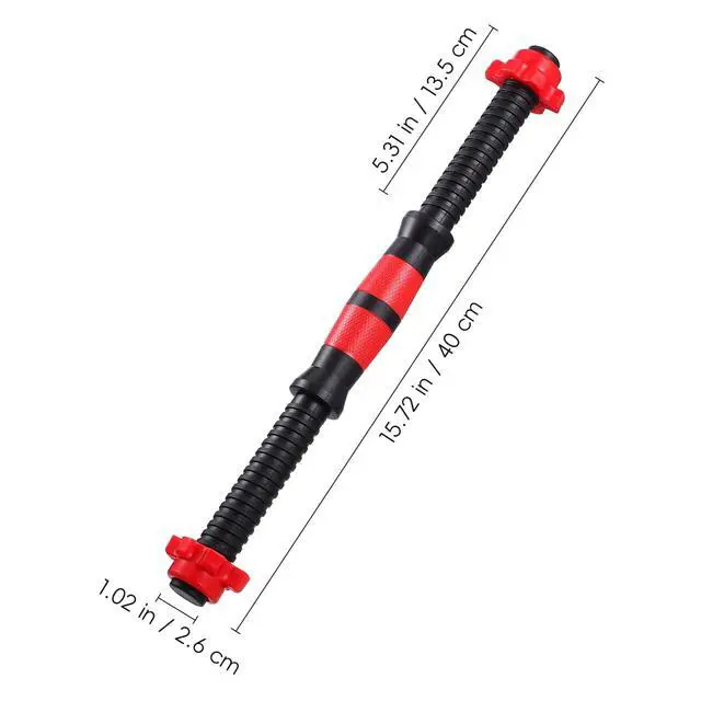 Alt view image 2 of 7 - 16.5inch Threaded Dumbbell Handles,2pcs Adjustable Dumbbell Bar Handles with 4pcs 1inch Spin- Collars for Sport Workout (40cm)