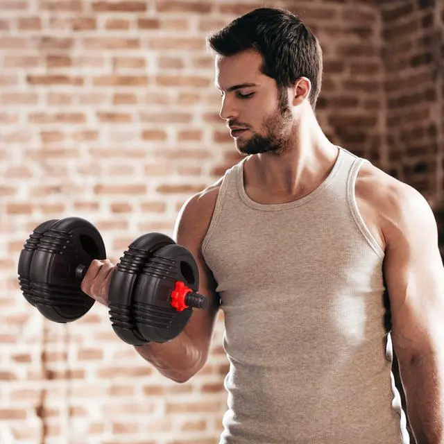 Alt view image 3 of 7 - 16.5inch Threaded Dumbbell Handles,2pcs Adjustable Dumbbell Bar Handles with 4pcs 1inch Spin- Collars for Sport Workout (40cm)