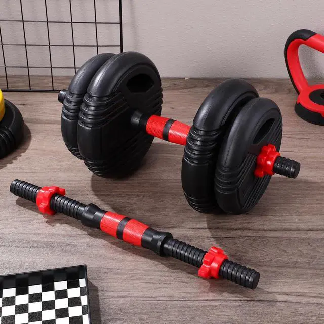 Alt view image 7 of 7 - 16.5inch Threaded Dumbbell Handles,2pcs Adjustable Dumbbell Bar Handles with 4pcs 1inch Spin- Collars for Sport Workout (40cm)