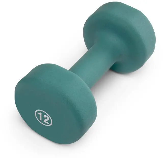 Main image of Neoprene Dumbbell, Single Piece, 12-lb, Sage Green