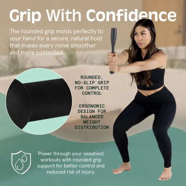 Alt view image 4 of 6 - Steel Club SC- 5lb for Men & Women's Strength Training & Full Body Workouts , Matte Black