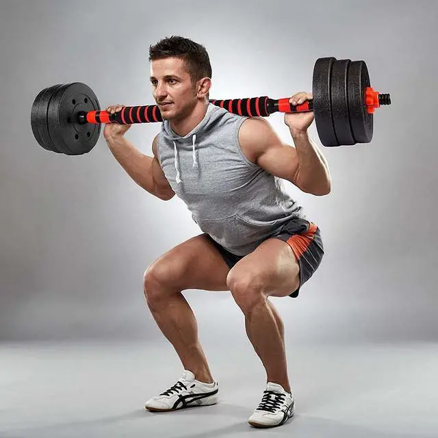 Alt view image 6 of 6 - Threaded-Dumbbell-Handle-2pcs Adjustable-Barbell-Handles with Connecting Rod, 18.5in Dumbbell Bars for 1inch Wide Weight Plates Weightlifting Accessories for Training Sport Workout Gym