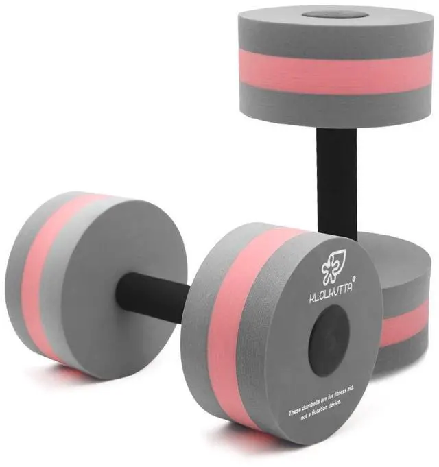 Main image of Aquatic Dumbells, 2PCS Water Aerobic Exercise Foam Dumbbell Pool Resistance,Water Aqua Fitness Barbells Hand Bar Exercises Equipment for Weight Loss Grey