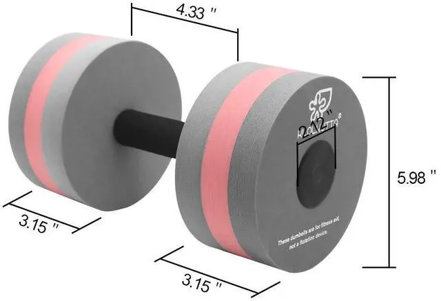 Alt view image 4 of 7 - Aquatic Dumbells, 2PCS Water Aerobic Exercise Foam Dumbbell Pool Resistance,Water Aqua Fitness Barbells Hand Bar Exercises Equipment for Weight Loss Grey