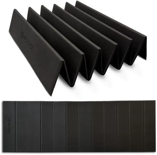 Main image of Folding Yoga Mat, TPE Folding Yoga Mat, Foldable Exercise Mat for Yoga, Pilates, Floor Workouts, Compact Design, Travel Friendly, Ideal for Home & Gym, Knee pad, Kneeling pad (Black)