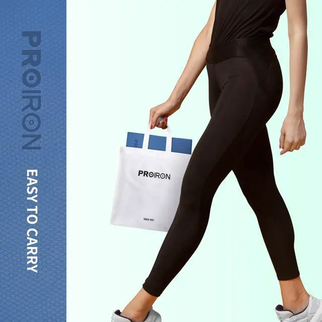 Alt view image 7 of 7 - Foldable 72"x24"x0.24"(6mm) TPE Travel Yoga Mat, Folding Mat Thick for Home Workout & Travel, Non Slip Yoga Mats with Carry Bag, Packable Pilates Mat for Home Gym, Pilates, Fitness, Stretching-Blue