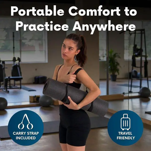 Alt view image 6 of 7 - Foldable Yoga Mat Thick, Smart Support and Joint Protection With 4 Folds, Perfect Posture With Body Alignment System + Hands & Feet Sections, Non-Slip Surface, Lightweight and Portable Design