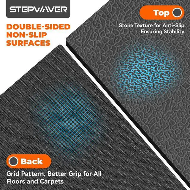 Alt view image 7 of 7 - Walking Pad Mat for Carpet, Treamill Mat for Hardwood Floors, High Density, 1/4 Thickness, Folable, Floor Protection for Bike, Elliptical, Treadmill