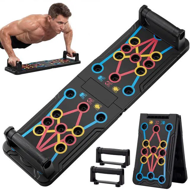 Main image of 15-in-1 Foldable PushUp Stands Board Fitness,Workout Equipment for Home Gym, Men & Women Adjustable Pushup Board for Chest, Abs, Arms & Core Training,Portable Push-Up Board for Full Body Exercise