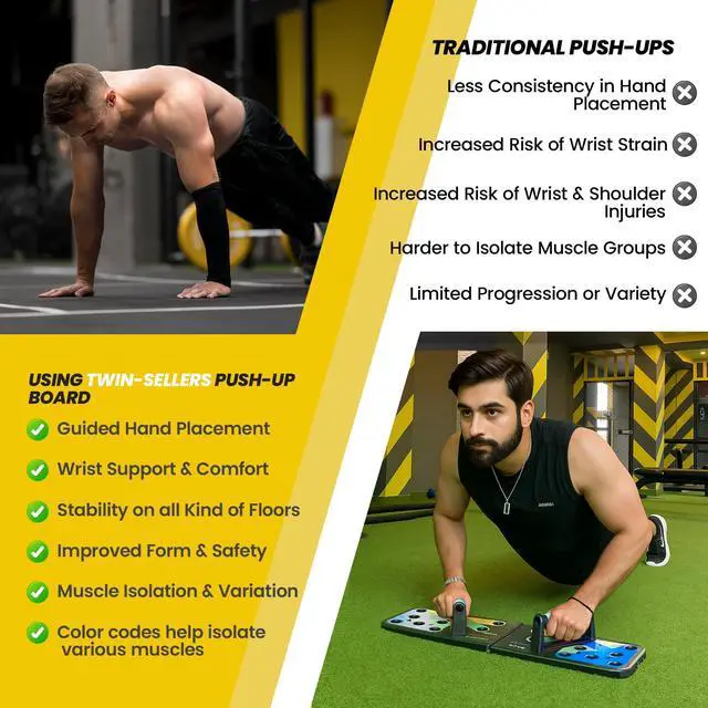 Alt view image 5 of 7 - Push Up Board for Men 20 in 1 Detachable Fitness Board with 5 Resistance Bands, Adjustable Pushup Handles, Perfect Push Up Bars for Home Gym Workout Equipment Training
