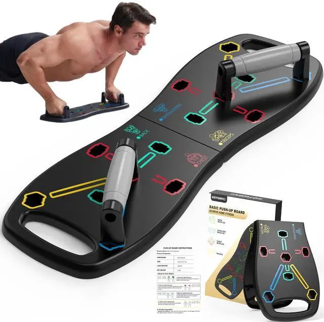 Main image of Push Up Board, Portable Pushup Board for Men, Foldable Push-up Board, Multifunctional Push Up Board-20 in 1 at Home Gym, Pushup Handles for Chest Muscle Exercise Strength Training Equipment