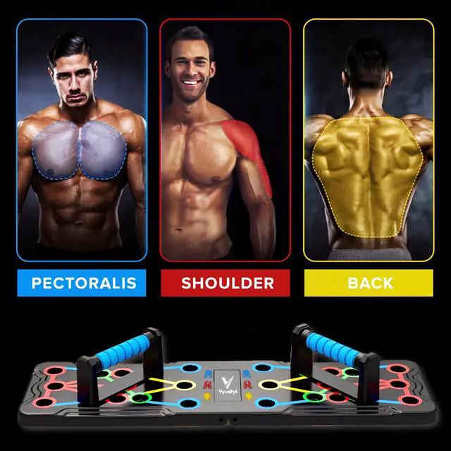 Alt view image 2 of 7 - Solid Push-Up Board 15-in-1 Home Workout Equipment Multi-Functional Push Up bar Stand System for Chest, Arms, Strength Training, Muscle Building, Fat Burning Professional Fitness