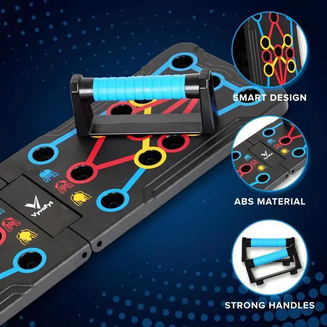 Alt view image 3 of 7 - Solid Push-Up Board 15-in-1 Home Workout Equipment Multi-Functional Push Up bar Stand System for Chest, Arms, Strength Training, Muscle Building, Fat Burning Professional Fitness