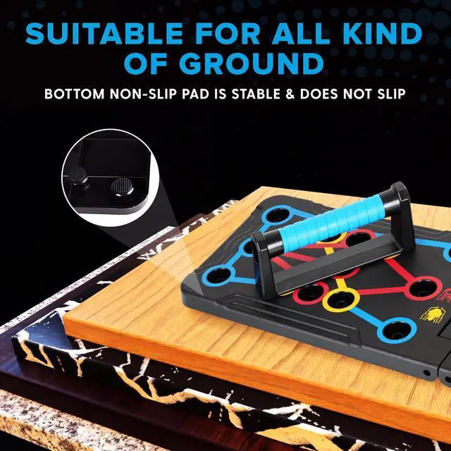 Alt view image 5 of 7 - Solid Push-Up Board 15-in-1 Home Workout Equipment Multi-Functional Push Up bar Stand System for Chest, Arms, Strength Training, Muscle Building, Fat Burning Professional Fitness
