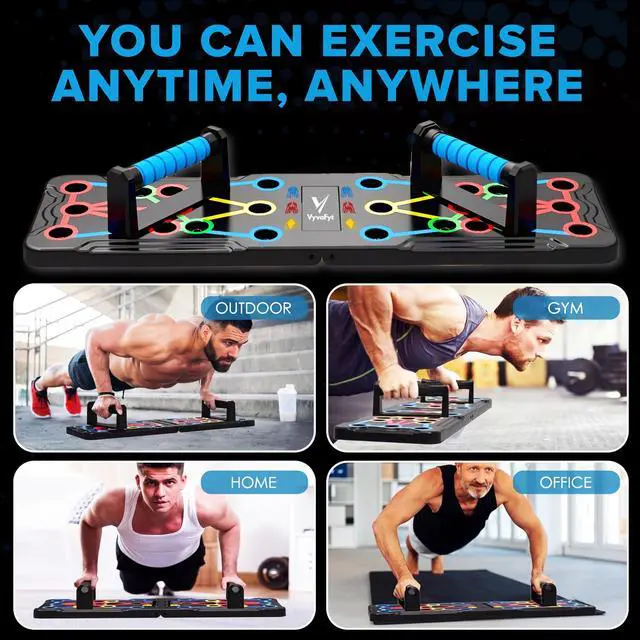 Alt view image 6 of 7 - Solid Push-Up Board 15-in-1 Home Workout Equipment Multi-Functional Push Up bar Stand System for Chest, Arms, Strength Training, Muscle Building, Fat Burning Professional Fitness