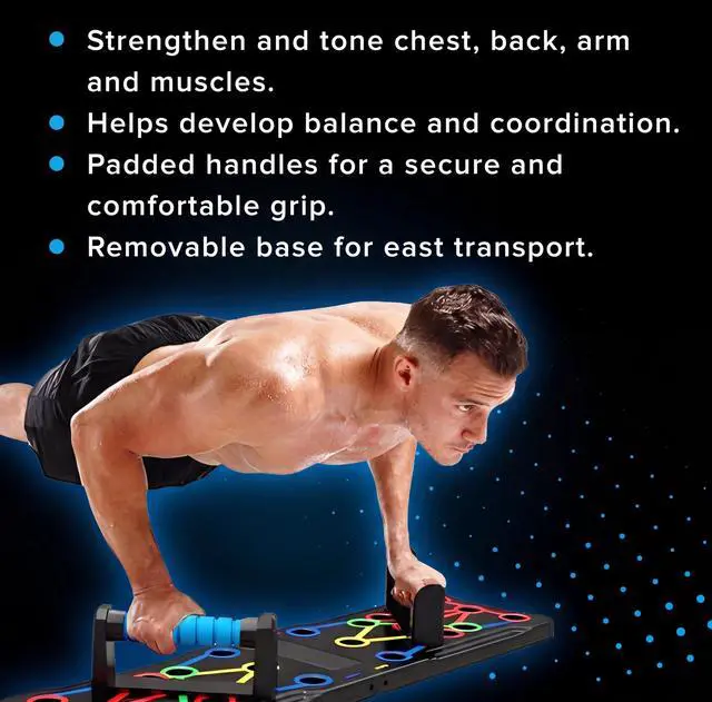 Alt view image 7 of 7 - Solid Push-Up Board 15-in-1 Home Workout Equipment Multi-Functional Push Up bar Stand System for Chest, Arms, Strength Training, Muscle Building, Fat Burning Professional Fitness