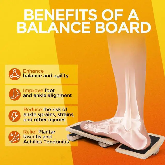 Alt view image 3 of 7 - Ankle Balance Board Foot Strengthener Trainer for Sprained Ankle, Stability Exercises, Physical Therapy, Plantar Fasciitis Relief, Posture Correction, Balance Training, Anti Slip Wobble Board