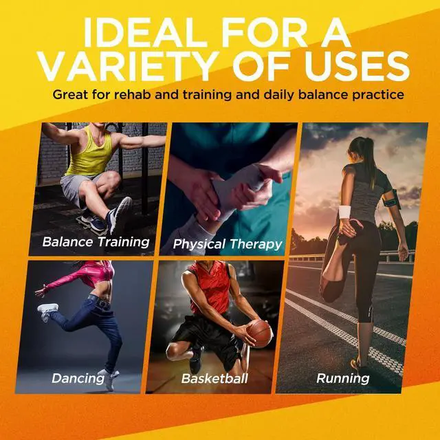 Alt view image 5 of 7 - Ankle Balance Board Foot Strengthener Trainer for Sprained Ankle, Stability Exercises, Physical Therapy, Plantar Fasciitis Relief, Posture Correction, Balance Training, Anti Slip Wobble Board