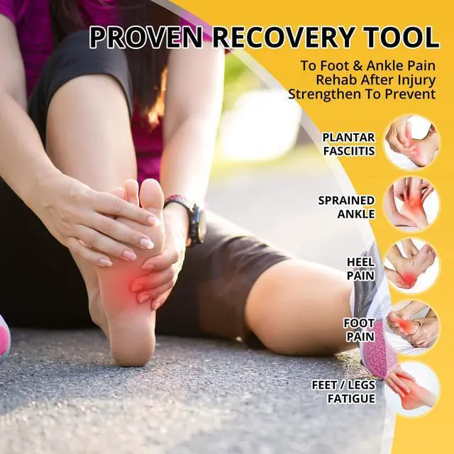 Alt view image 4 of 7 - Balance Board for Ankle Strengthening & Physical Therapy - Adjustable Single Leg Board for Recovery from Sprains, Plantar Fasciitis | Stability Trainer with Video Guide and Carry Bag