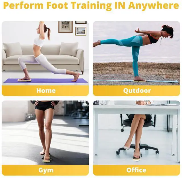 Alt view image 5 of 7 - Balance Board for Ankle Strengthening & Physical Therapy - Adjustable Single Leg Board for Recovery from Sprains, Plantar Fasciitis | Stability Trainer with Video Guide and Carry Bag