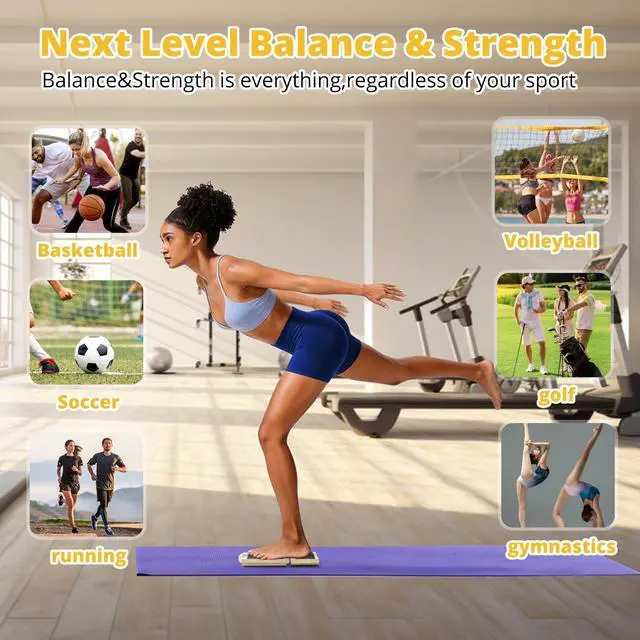 Alt view image 6 of 7 - Balance Board for Ankle Strengthening & Physical Therapy - Adjustable Single Leg Board for Recovery from Sprains, Plantar Fasciitis | Stability Trainer with Video Guide and Carry Bag