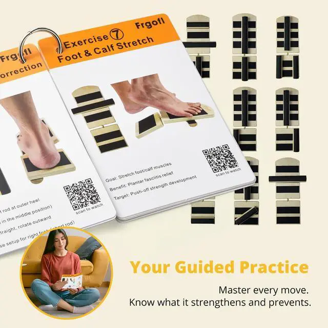 Alt view image 7 of 7 - Balance Board for Ankle Strengthening & Physical Therapy - Adjustable Single Leg Board for Recovery from Sprains, Plantar Fasciitis | Stability Trainer with Video Guide and Carry Bag