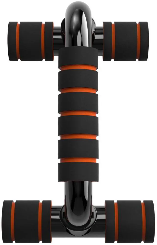 Alt view image 7 of 7 - Push Up Bars Gym Exercise Equipment Fitness 1 Pair Pushup Handles with Cushioned Foam Grip and Non-Slip Sturdy Structure Push Up Bars for Men & Women (Orange)
