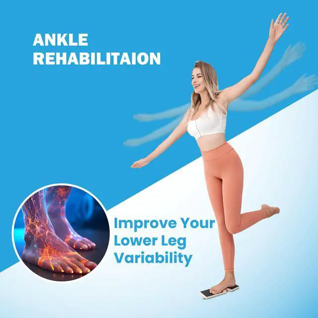 Alt view image 2 of 6 - Single Leg Balance Board - Ankle & Foot Exerciser Strengthener, Physical Therapy for Sprained Ankles, Foot Stretcher for Plantar Fasciitis